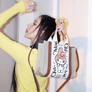 ☆超人気☆マイ メロディ for クロエ woody 本物 スモールトートバッグ CHC23SS397J7369A CHC23SS39