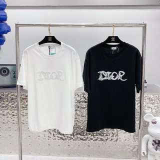 争奪戦ディオール Tシャツ 本物コットンブラック&ホワイト ded36856