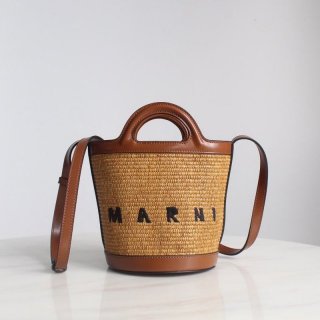定番人気 マルニ かごバッグ 本物 TROPICALIA バケットバッグ mar06753