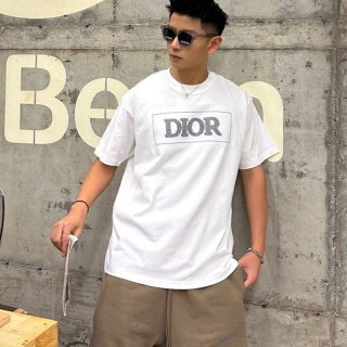 大人気!ディオール Tシャツ 本物コットン&ホワイト★男女兼用 dem79907