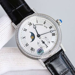 一目惚れブレゲ クラシック ムーンフェイズ 本物 メンズ 40 mm 時計 bup72425