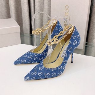 すぐ届 ジミーチュウ デニム ヒール 本物 jim74367