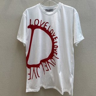 可愛いヴァレンティノ 本物 LOVE Vロゴ コットン 半袖 Tシャツ Vun15448