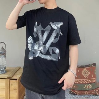 定番ルイヴィトン ロゴTシャツ 本物 半袖 vur11884