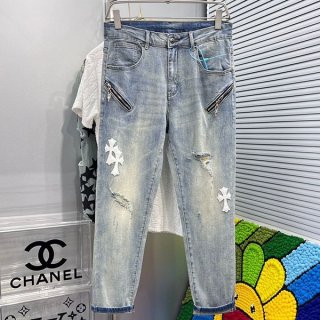 争奪戦クロムハーツ セメタリークロスパッチ 本物デニム パンツ Kue80837 争奪戦クロムハーツ セメタリークロスパッチ 本物デニム パンツ Kue80837