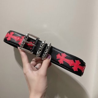 入手困難 クロムハーツ ローラー3ピースベルト 本物 Kum18596