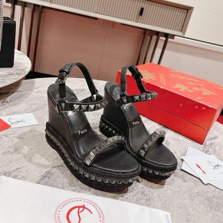 ルブタン ウェッジサンダル 本物 PYRACLOU シューズ Rul55898