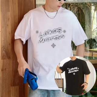 すぐ届くルイヴィトン 本物 グラフィック クルーネック Tシャツ 2色 vul17803