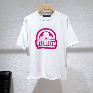 ルイヴィトン 本物 コットンショートスリーブ クルーネック Tシャツ 2色 1ABJ8L