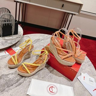 クリスチャンルブタン Mafaldina 本物 ウェッジソール サンダル 2色 Ruv00331