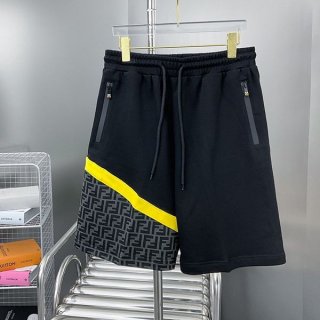大人気!フェンディ FFモチーフ切替 ジャージー ハーフパンツ feu91264 大人気!フェンディ FFモチーフ切替 ジャージー ハーフパンツ feu91264
