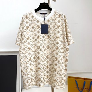 国内発送 ルイヴィトン モノグラムコットンTシャツ 本物 2色 ロゴ 人気 1ABJE9