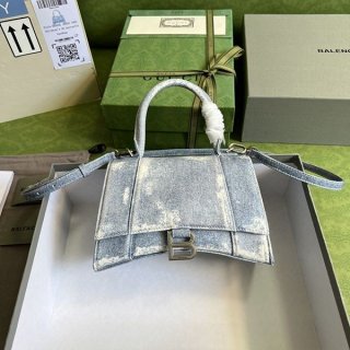 【日本未発売】バレンシアガ Hourglass スモールハンドバッグ 本物 5935462104W9064