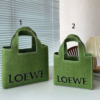ギフトに最適 ロエベ フォント トートバッグ 本物 ミディアム かご loc30462