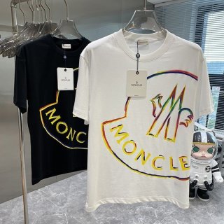 注目度抜群！モンクレール ロゴ Tシャツ 本物 男女兼用 mom98285