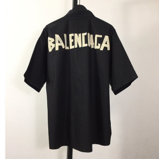 送料込 バレンシアガ ロゴ ラージフィットシャツ 本物 bay89198