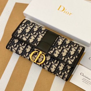 ディオールオブリークカロ本物 ロングチェーンウォレット 長財布 カロ dep25573