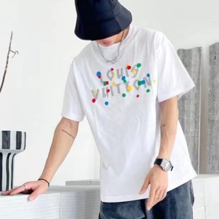 ルイヴィトン 草間彌生 本物 ロゴ Tシャツ vum00260