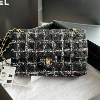 シャネル CC ツイード 本物 マトラッセ クラシック バッグ shg34362