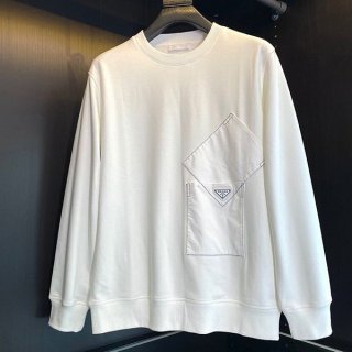 プラダ オーバーサイズ クルーネック 本物 スウェット pue35013