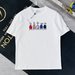 モンクレール Tシャツ 本物 半袖 ロゴ moo82244