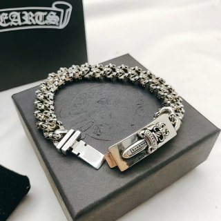日本未入荷 クロムハーツ 本物 ダガー＆ファンシー IDブレス Kud06200