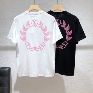 超希少！バーバリー 本物 オークリーフ刺しゅうコットンオーバーTシャツ Bay29534