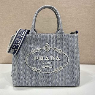 秋冬大セールプラダ デニム ファブリック 2WAYハンドバッグ 本物 pux72519