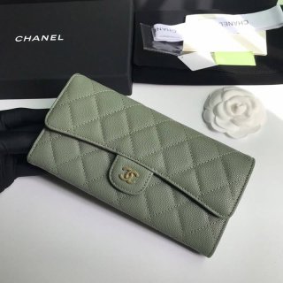 争奪戦 シャネル 二折りカブセ長財布 キャビア 本物 shm47119