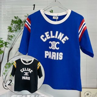 n級 おすすめセリーヌ 半袖 ボクシー Tシャツ 本物 トリオンフ 2色 Cef23777
