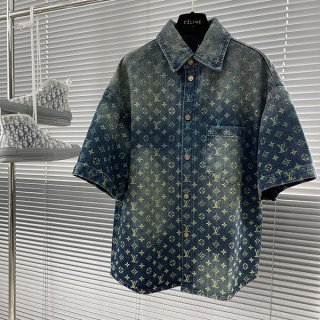 ルイヴィトン デニム Tシャツ 本物上下セット vus62211