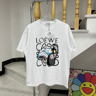 新色☆希少 ロエベ 千と千尋の神隠し Tシャツ 本物 ブラック/ホワイト loo57295