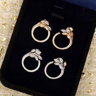 大人気!ティファニー 本物 ビクトリア ダイヤモンド ヴァイン サークル ピアス 2色 68287472