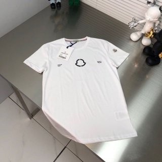 21-22AWモンクレール ロゴ コットン Tシャツ 本物 ホワイト moh23710