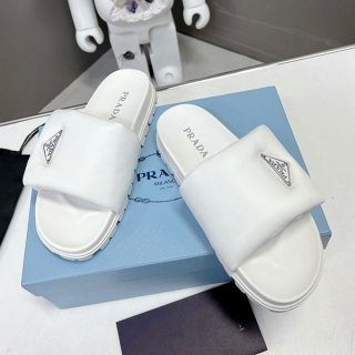 完売人気☆上品プラダ テリークロス スライドサンダル 本物 pun66490