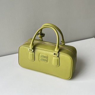 ミュウミュウ 本物 レザートップハンドバッグ myj38637