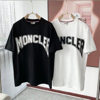 大人気！モンクレール ロゴ 半袖Tシャツ 本物 2色 moa24075
