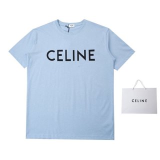 入手困難 セリーヌ ユニセックス ルーズTシャツ 本物 ロゴプリント Cej42053
