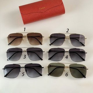 大人気!カルティエ 本物 スクエア サングラス 6色 kaw68883
