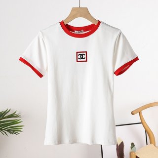 希少 シャネル ロゴ コットン Tシャツ 本物 shc04927