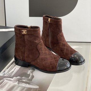 プレゼント最適シャネル ショート ブーツ ストレッチ ラムスキン ブラック 本物 shw02746 プレゼント最適シャネル ショート ブーツ ストレッチ ラムスキン ブラック 本物 shw02746