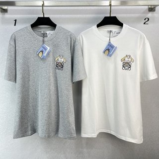 確保済みロエベ ヒン アナグラム Tシャツ 本物 クルーネック 2色 loz53590