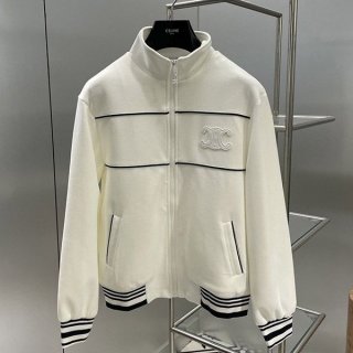セリーヌ トラックスーツジャケット本物 ダブルフェイス ジャージー Cee90083