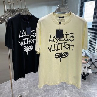 新デザインルイヴィトン 本物 プリントTシャツ 2色 vua63556