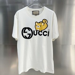すぐ届グッチ×Kawaii 本物 キャットプリント Tシャツ guc74799
