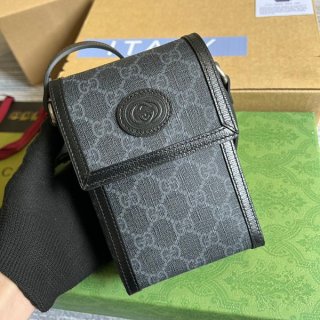 送料込 グッチ gg 付き ミニ バッグ 本物 ロゴ モノグラム ブラック gux68464