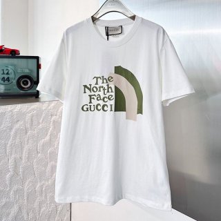 確保済みグッチ ノースフェイス 本物 コラボロゴTシャツ guz02942