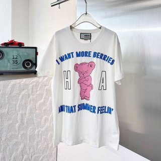 すぐ届く グッチ アニマル プリント 本物 コットン Tシャツ guf59456