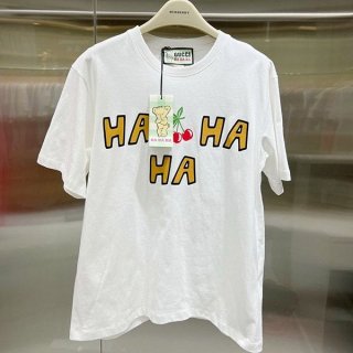 売上総額１位！グッチ さくらんぼ コットン Tシャツ 本物 gug98874