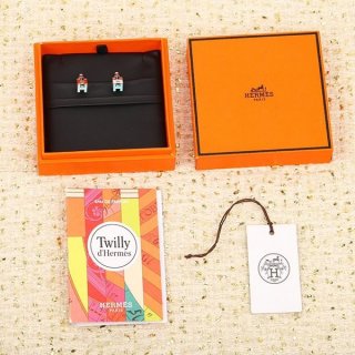 素敵な新色☆希少 エルメス H ピアス 本物 ere25174